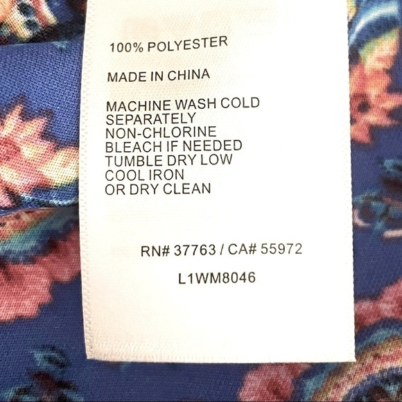 Laundry by Shelli Segal Draped Floral Colorful Blouse NWT - Picture 9 of 9